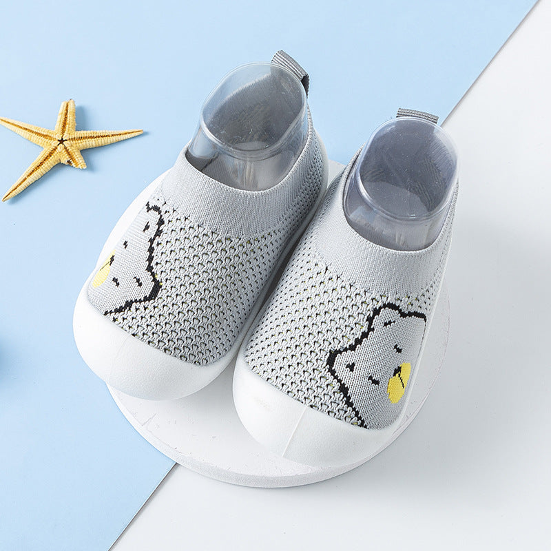 Baby Toddler Shoes Baby Shoes Children's Non-Slip Soft Bottom Breathable Anti-Kick Shoes And Socks For Men And Women 1-3 Years Old Cartoon Mesh