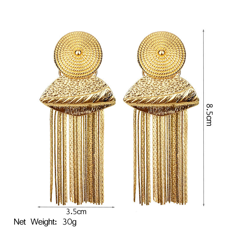 Tassel Earrings Metal Earrings Women's Personality Jewelry Earrings