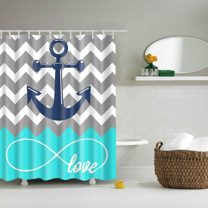 Sailing Ships Ship's Anchor Washable Bath Decor Shower Curtains