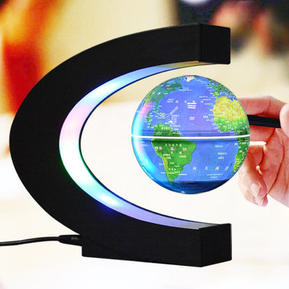 C-Shaped 3-Inch Magnetic Levitation Globe Creative Gifts For Valentine's Day Novel Home Decorations