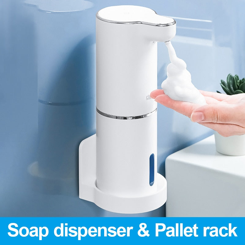 Automatic Foam Soap Dispensers Bathroom Smart Washing Hand Machine With USB Charging White High Quality ABS Material