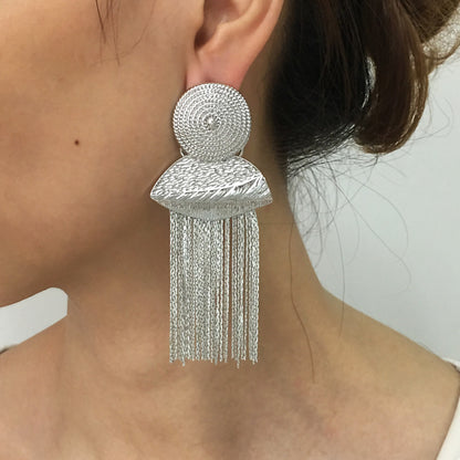 Tassel Earrings Metal Earrings Women's Personality Jewelry Earrings