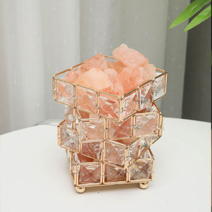 USB Crystal Table Lamp Three Color Dimming Magic Cube Stone Romantic Atmosphere Lights Bedroom Bedside Night Light For Home Room