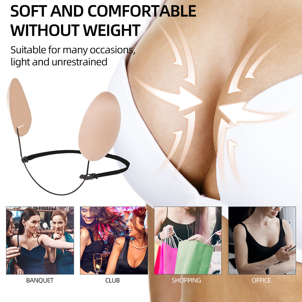 Frontless Bra Shaper Breast Patch Thin Silicone Solid Breast Patch Body Shaper