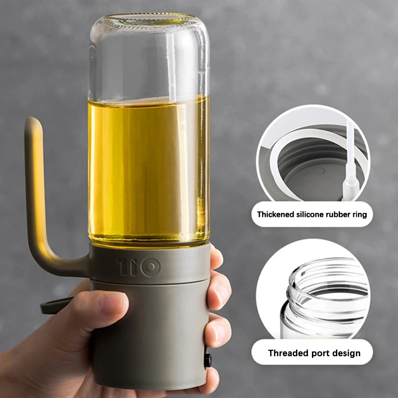 Oil Spray Bottle 250ml High Borosilicate Glass Cooking Oil Dispensers Olive Oil Sprayer Mister