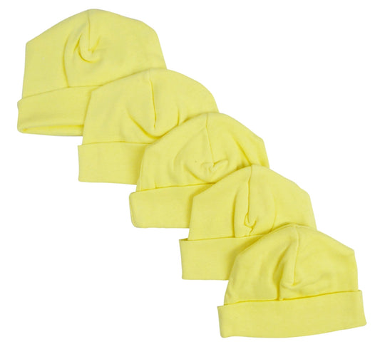 Bambini 031-YELLOW-5 Baby Cap, Yellow - Pack of 5