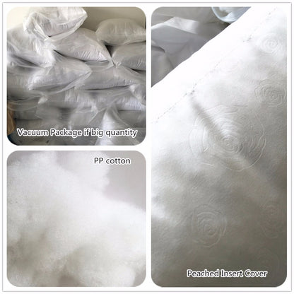 Square White Peached Fabric Cushion Insert Decorative Pillows PP cotton filling 450g for 45x45cm