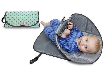 3 in 1 Diaper Clutch Changing Station and Diaper-Time Playmat With Redirection Barrier  Camera bag