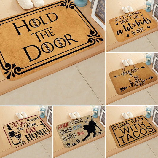 Welcome Doormat Entrance Anti-Slip Mat Hallway 10 Patterns Printed Carpet For Room Bedroom Home Kitchen Door Mat Art Pad