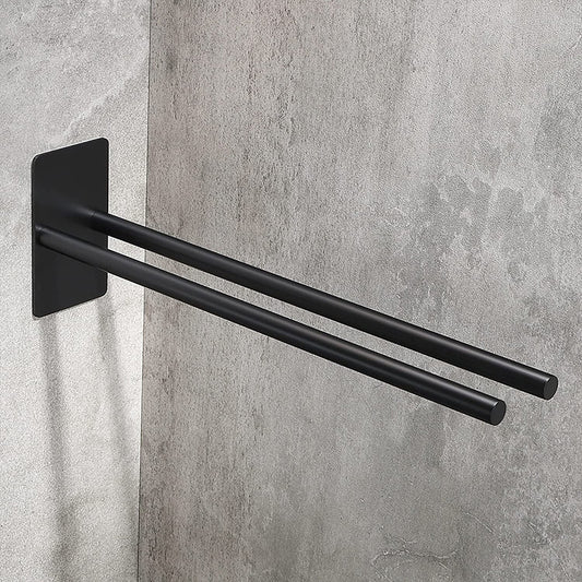 Self Adhensive Towel Rail W/O Drilling Bathroom Towel Bar Stainless Steel Two-Arm Towel Holder