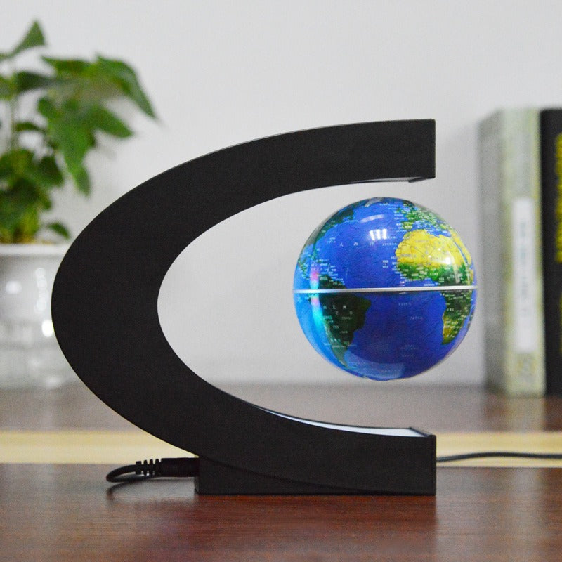 C-Shaped 3-Inch Magnetic Levitation Globe Creative Gifts For Valentine's Day Novel Home Decorations