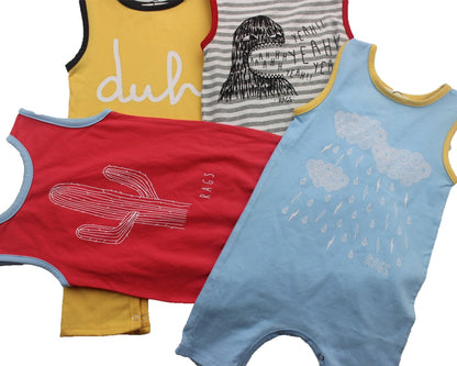 Baby Boys Romper Girls Summer Sleeveless Jumpsuit Cactus Letter Printing Infant Newborn Clothes Tiny Cottons Rompers