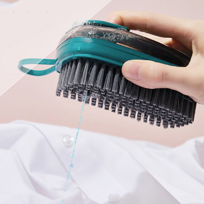 Durable Automatic Liquid Addition Cleaning Brush Removable Soft Bristled Laundry Cleaning Brush For Home Dishwashing Brush