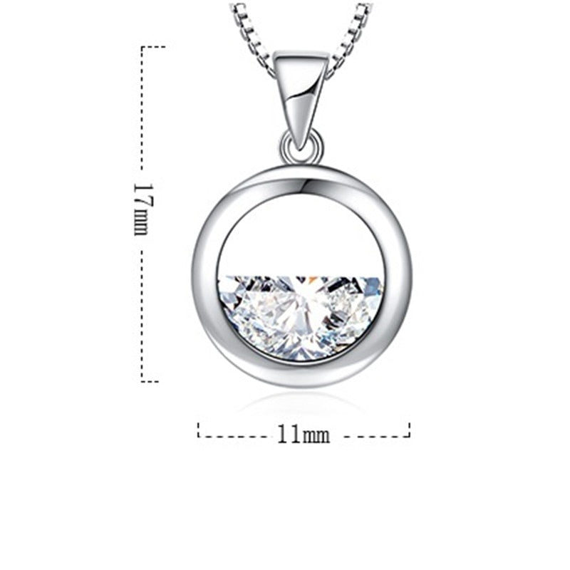 NEHZY 925 sterling silver women's fashion new jewelry high quality crystal zircon round retro simple pendant necklace long 45CM