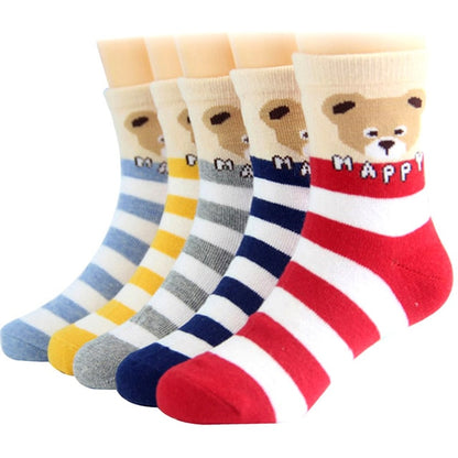 10 Pairs/Lot Boys Socks for Kids Children Toddler Casual Elastic Cotton Socks Wholesale 1-12 Years