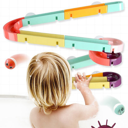 Bath Toys Baby Bathroom Playing Water Assembled Track Slider Toys