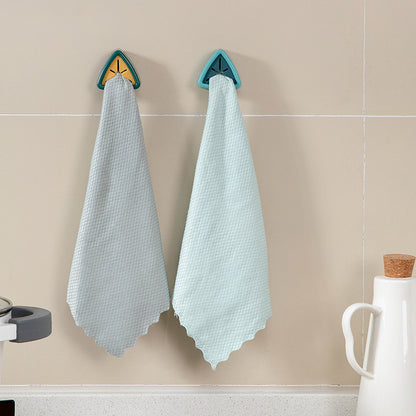 Towel Plug Hole-Free Storage Hook Household Rag Plug Hanger Towel Towel Wash Towel Towel Rack