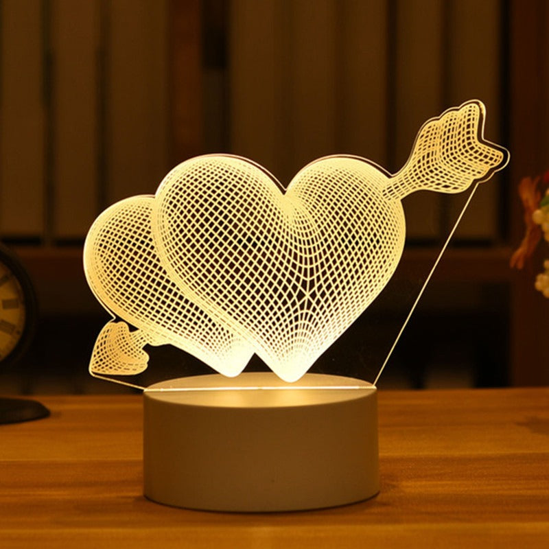 3D Night Light LED Table Light Creative Gift Bedhead Light Small Gift Valentine's Day Children's Day Gift