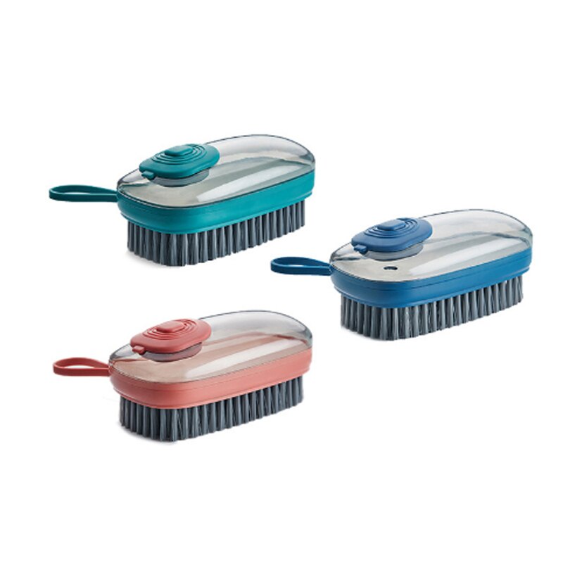 Durable Automatic Liquid Addition Cleaning Brush Removable Soft Bristled Laundry Cleaning Brush For Home Dishwashing Brush