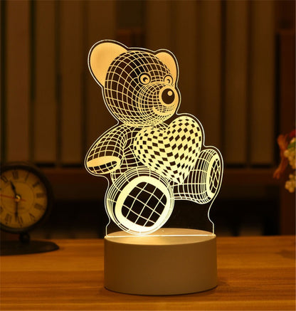 3D Night Light LED Table Light Creative Gift Bedhead Light Small Gift Valentine's Day Children's Day Gift