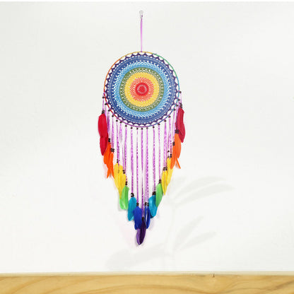 New Colorful Feather Indian Dream Catcher Creative Home Decoration Pendant 40cm Large Circle