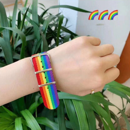 Rainbow Lesbians Gays Bisexuals Transgender Bracelets for Women Girls Pride Woven Braided Men Couple Friendship Jewelry