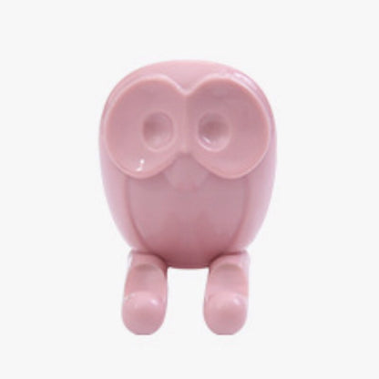 1pc Simplicity owl Kitchen paste Toothbrush holder with adhesive hook Card socket plug storage No drilling Holders