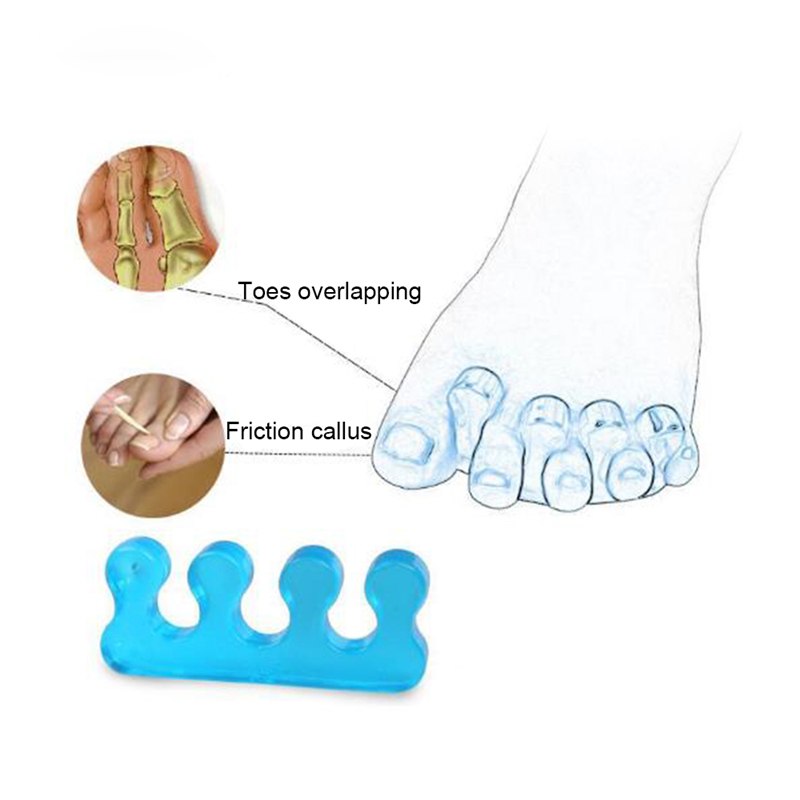 1Pair=2Pcs Silicone Bunion Corrector for Manicure Toe Separator Pedicure Tool