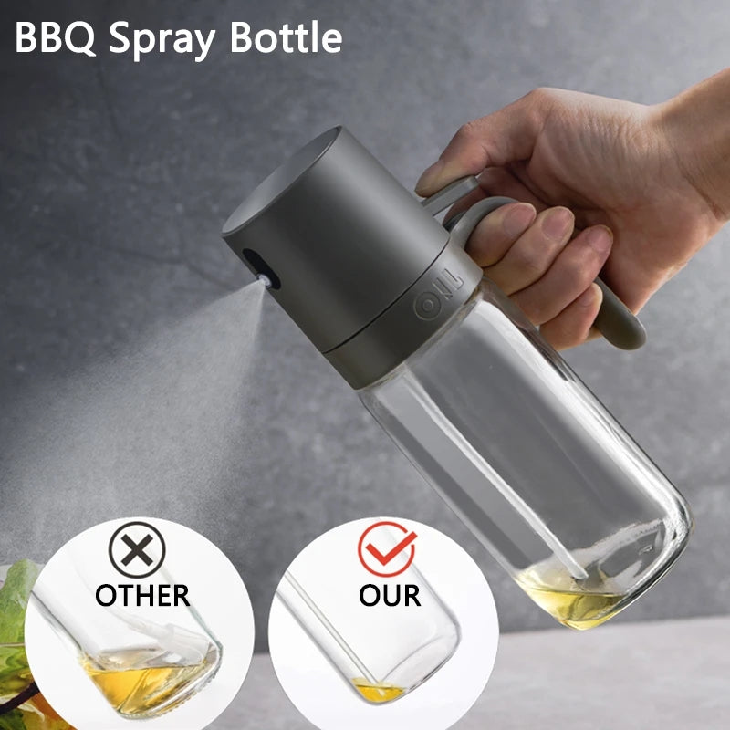 Oil Spray Bottle 250ml High Borosilicate Glass Cooking Oil Dispensers Olive Oil Sprayer Mister