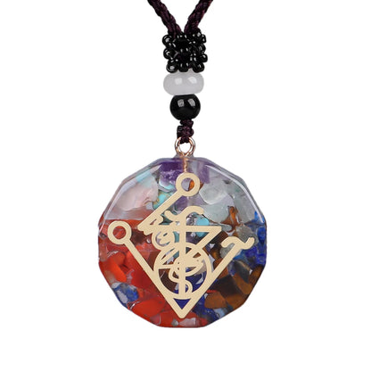 Pendant  Symbol Necklace Chakra Healing Energy Necklace Meditation Jewelry