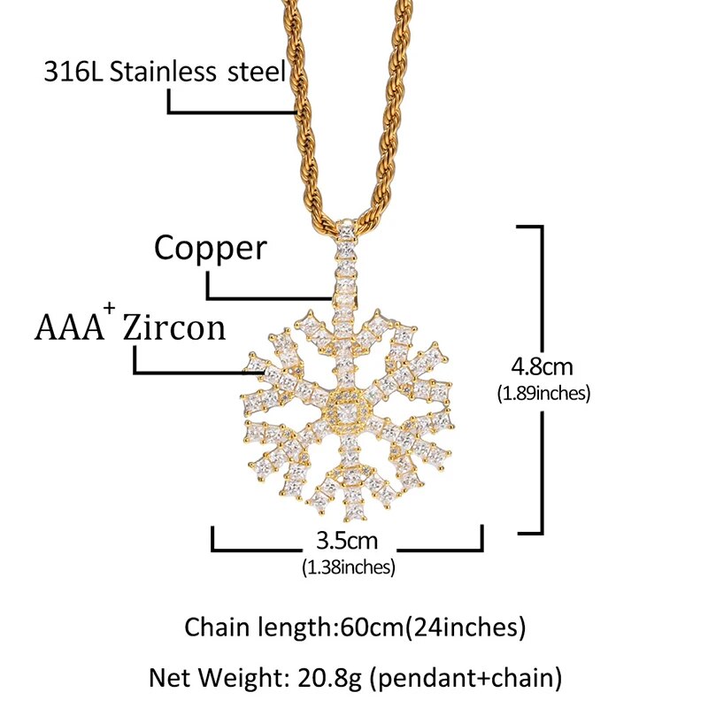 Snowflake Pendants Necklaces