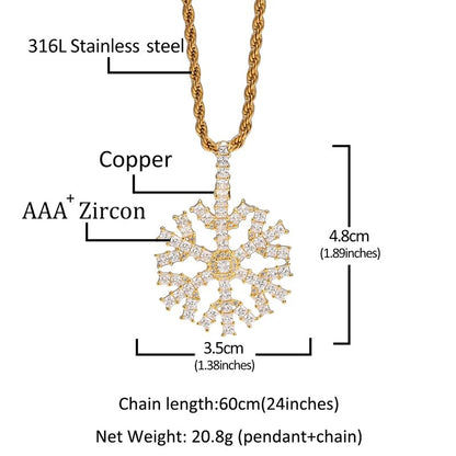 Snowflake Pendants Necklaces