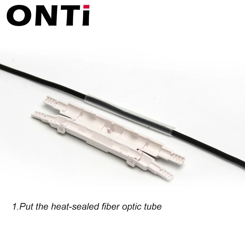 ONTi Drop Cable Protection Box Optical Fiber Protection Box Small Round Tube Heat Shrink Tubing to Protect Fiber Splice Tray