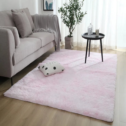 Grey Carpet Tie Dyeing Plush Soft Carpets For Living Room Bedroom Anti-slip Floor Mats Bedroom Water Absorption Carpet Rugs