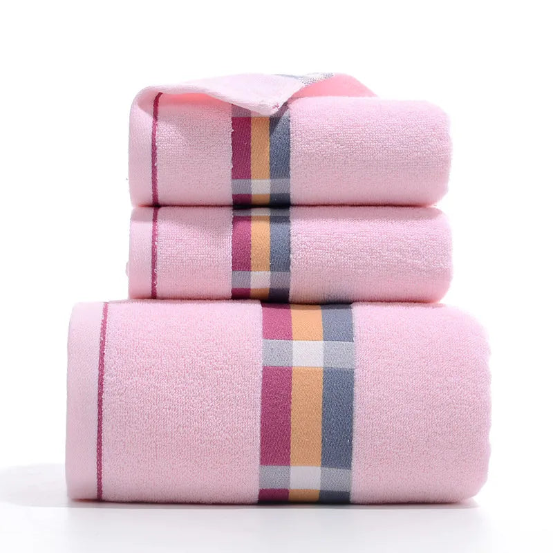 3PCS/Set Towel Cotton Beach towels Luxury Thickened Bath Towel