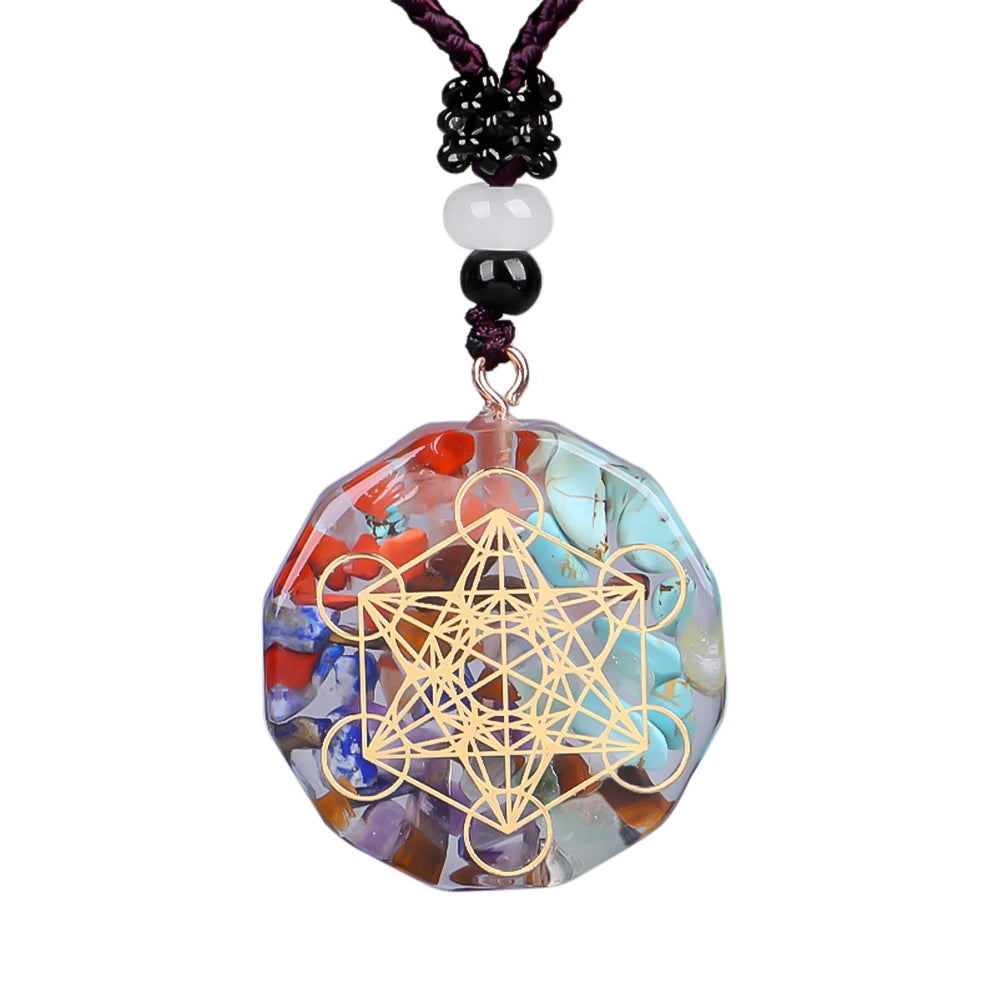 Pendant  Symbol Necklace Chakra Healing Energy Necklace Meditation Jewelry