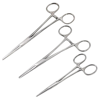 1pc Stainless Steel Hemostatic Clamp Forceps Surgical Forceps Surgical Tool Needle Holder Pliers Straight/Elbow Head