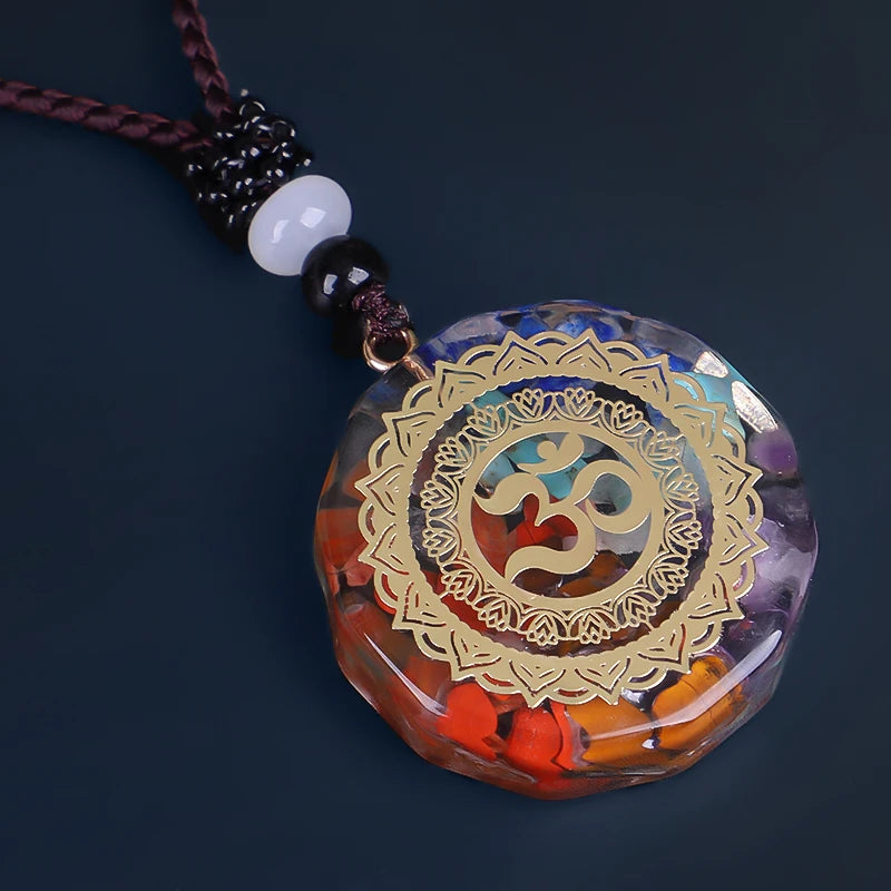 Pendant  Symbol Necklace Chakra Healing Energy Necklace Meditation Jewelry