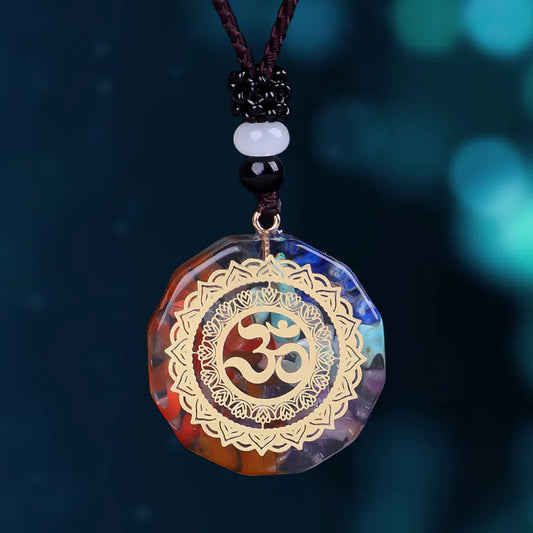 Pendant  Symbol Necklace Chakra Healing Energy Necklace Meditation Jewelry