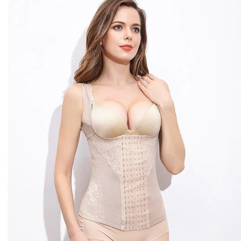 Women Largesize Plastic Top Underbust Girdle Waist Corsets Bandage Body Shaper Corset Blouse