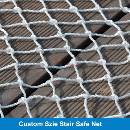 Tewango 3cm Grid Stair Balcony Safety Net Courtyard Fence Kids Toddler Animal Anti-Falling Deck Rail Guard Custom Size