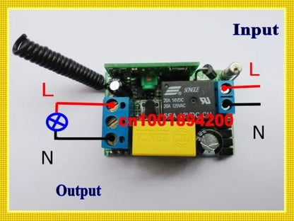 RF Remote Control Switch Input 220V Output 220V Wireless Switch Light Lamp LED Bulb Appliance Lighting Smart Home ASK Learning