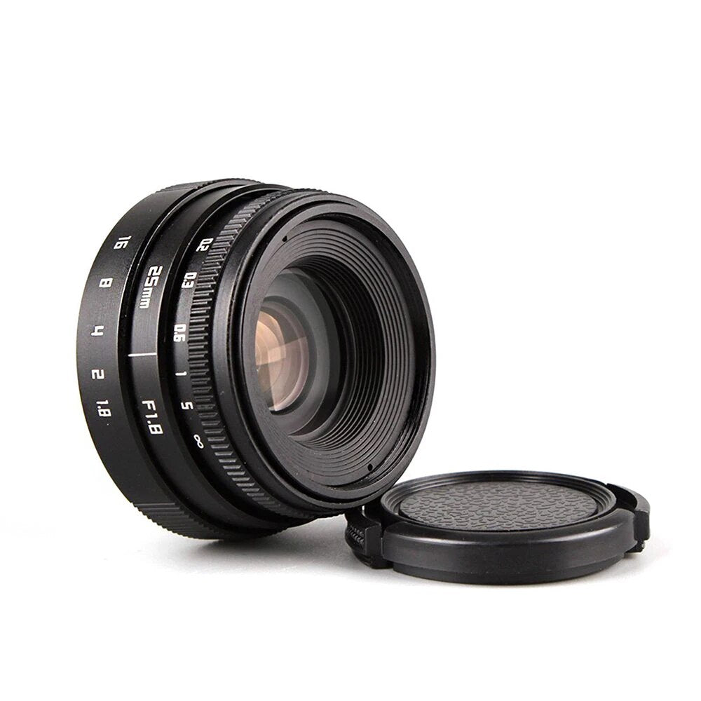 25mm F1.8 APS-C CCTV Lens C Mount+Hood For Olympus Panasonic Micro 4/3 M4/3 G7 G10 GH3 GH2 GH1 GX1 GF6 GF3 EPL5 EPM1 OM-D EM10