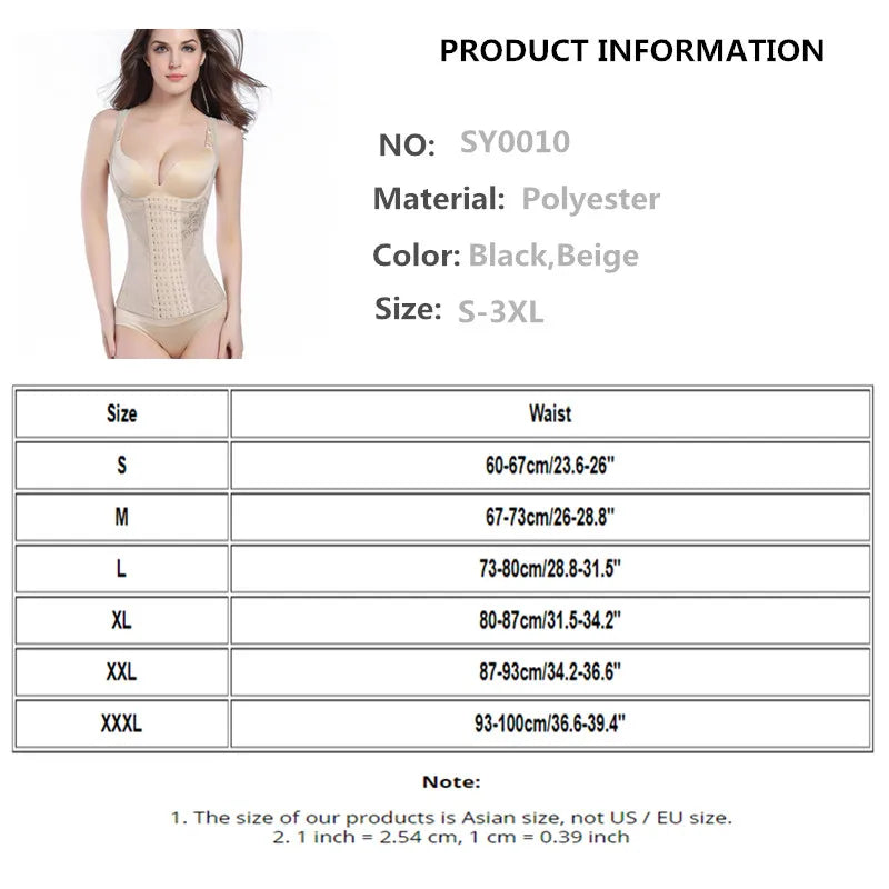 Women Largesize Plastic Top Underbust Girdle Waist Corsets Bandage Body Shaper Corset Blouse