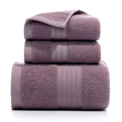 3PCS/Set Towel Cotton Beach towels Luxury Thickened Bath Towel