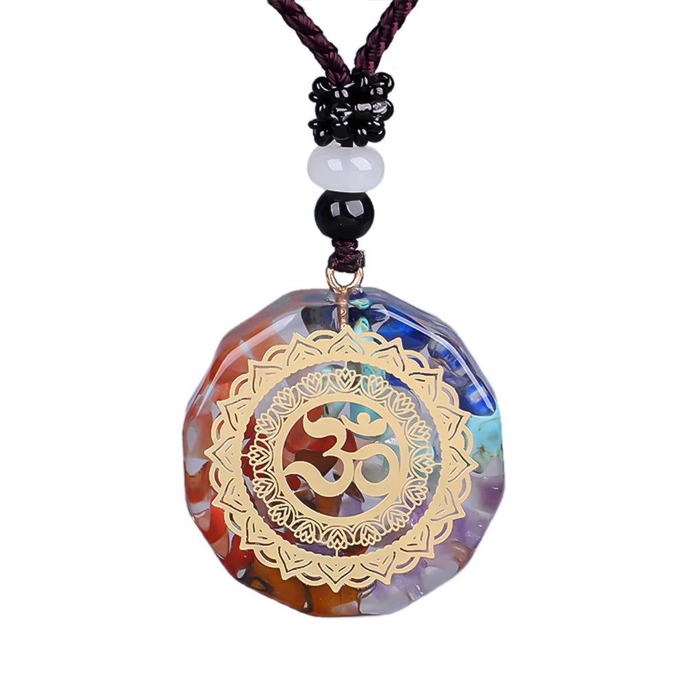 Pendant  Symbol Necklace Chakra Healing Energy Necklace Meditation Jewelry