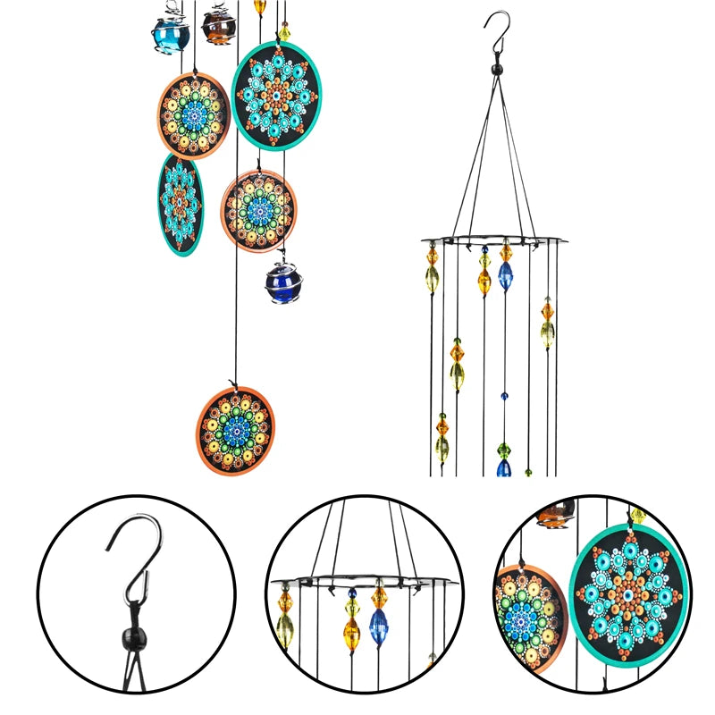 H&D 2 Style Memorial Windchimes Rainbow Maker Window Hanging Suncatcher Fengshui Wind Chimes Decoration for Patio,Balcony,Garden