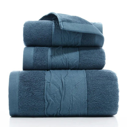 3PCS/Set Towel Cotton Beach towels Luxury Thickened Bath Towel