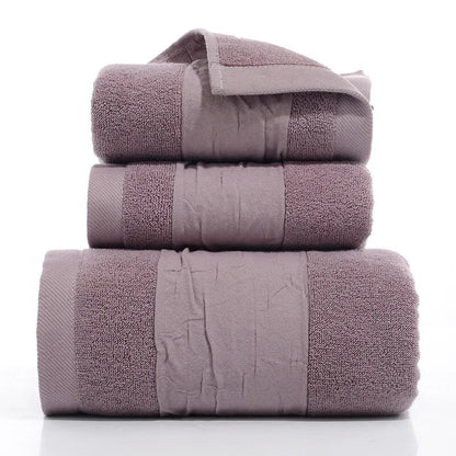 3PCS/Set Towel Cotton Beach towels Luxury Thickened Bath Towel