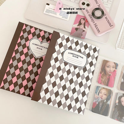 MINKYS 2023 New Retro Rhombus A5 Kpop Photocard Binder Collect Book Idol Photo Card Album Kawaii Stationery